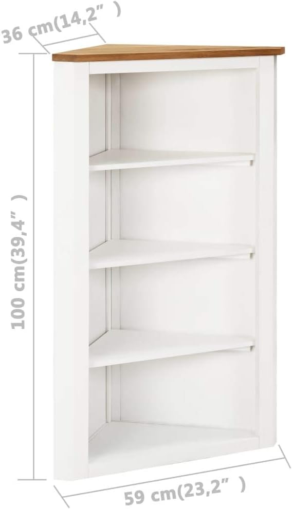 Corner Cabinet Solid Oak Wood I3597