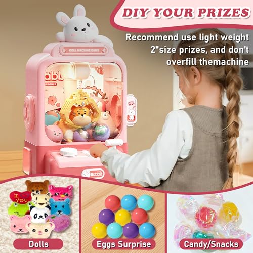Mini Claw Machine with Music and 10 Plush Toys Q955722