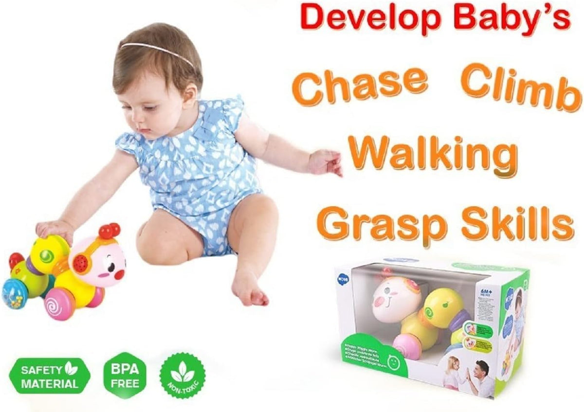 Press and Go Baby Crawling Toys with Light up Music D58870