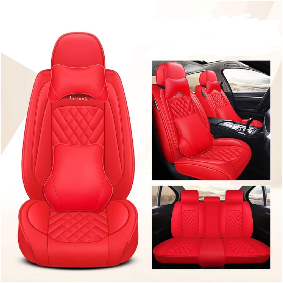Red 5 Seats Car Seat Covers T16072