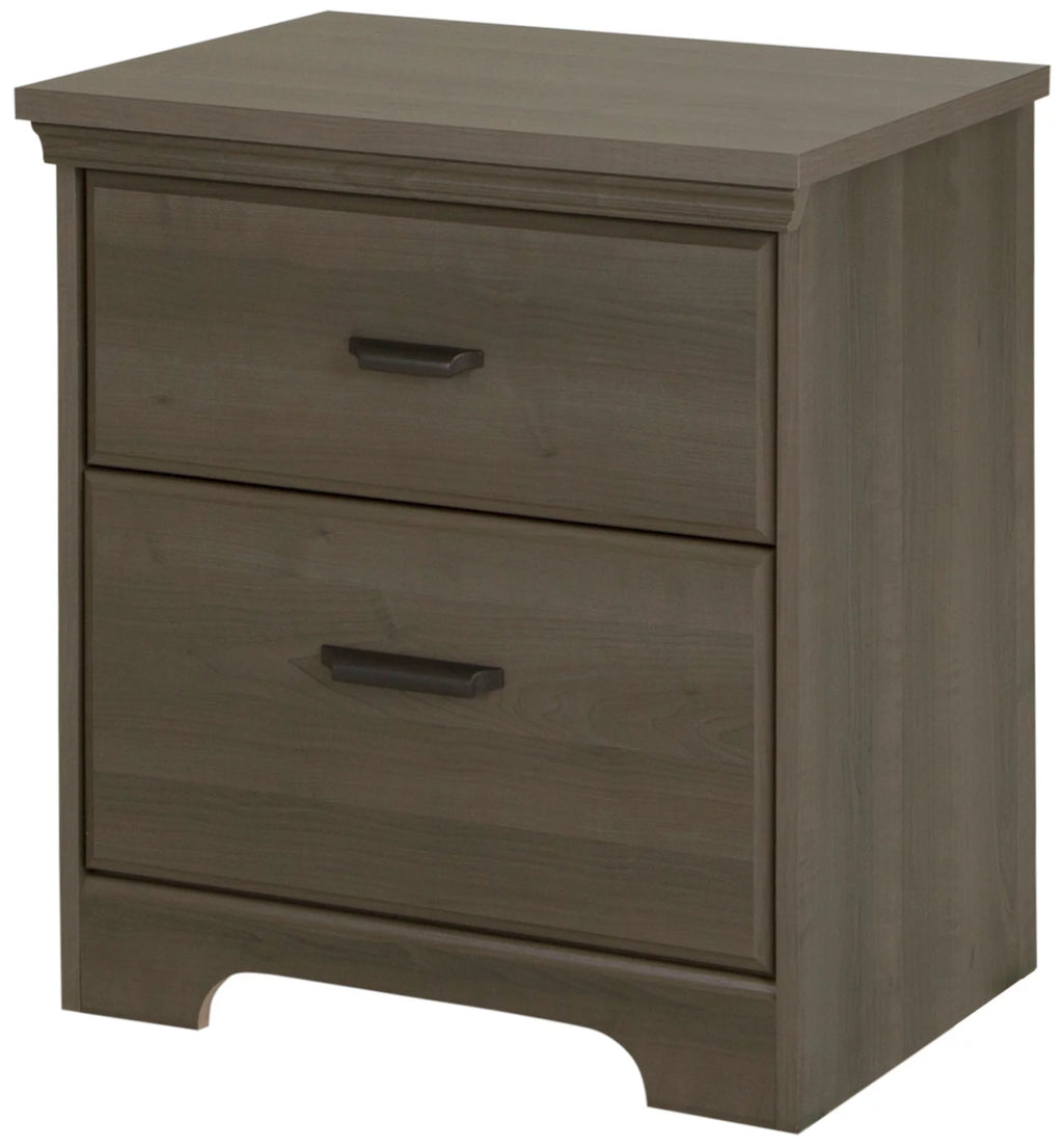 Gray 6-Drawer Double Dresser and 2-Drawer Nightstand A3586
