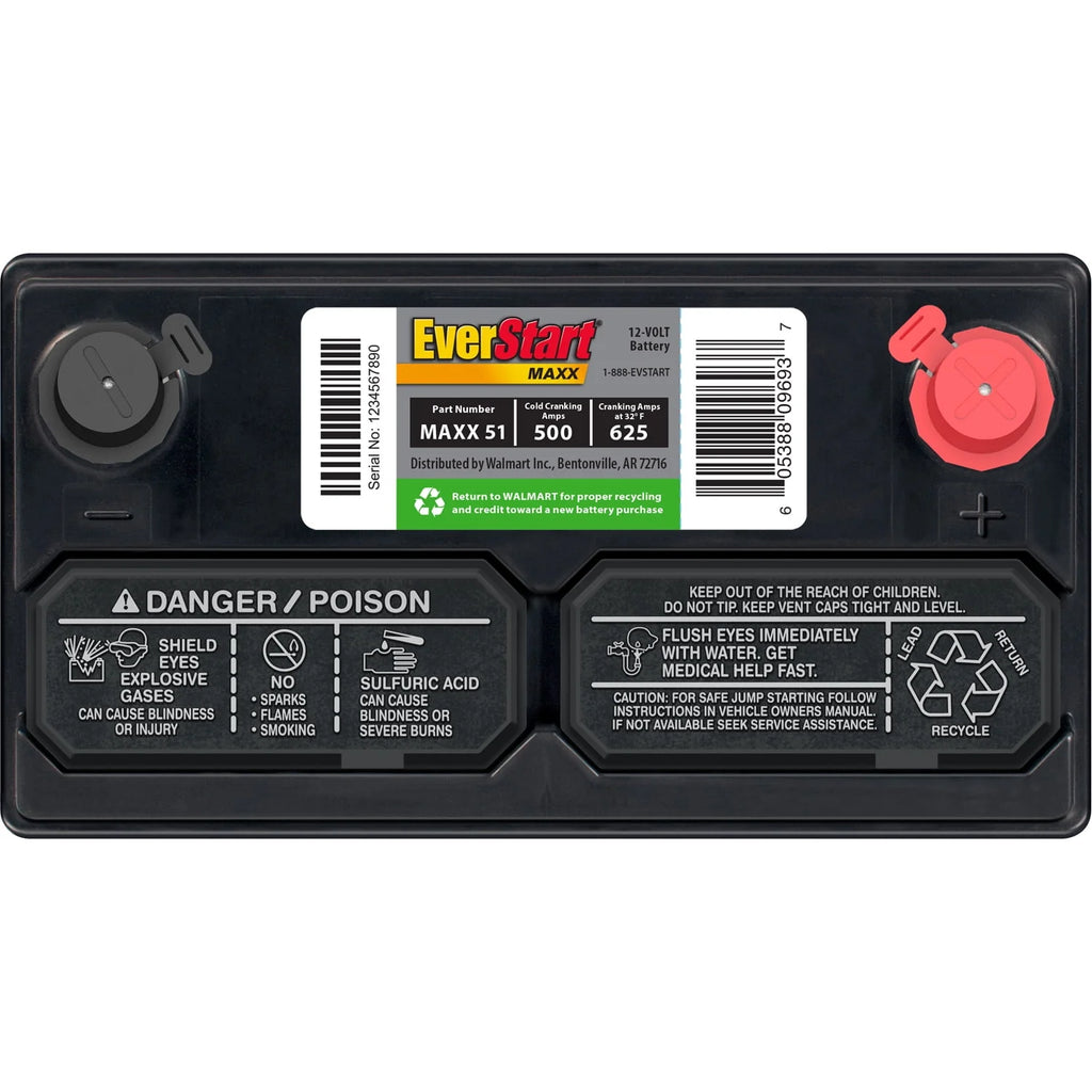 Group Size 51 12 Volt 500 CCA Lead Acid Automotive Battery G3033