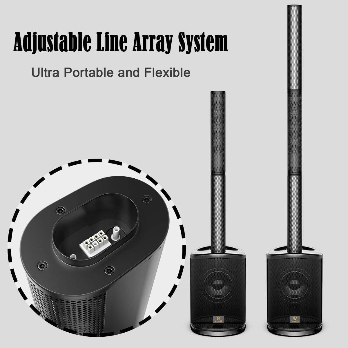 Portable Line Array Column Speaker with 8 Inch Subwoofer X2857