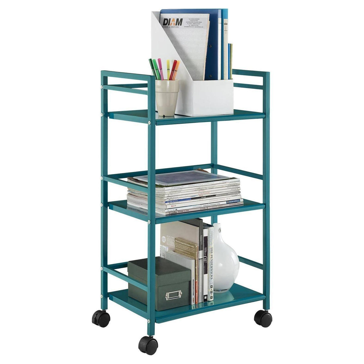 3 Shelf Metal Rolling Utility Cart K51137