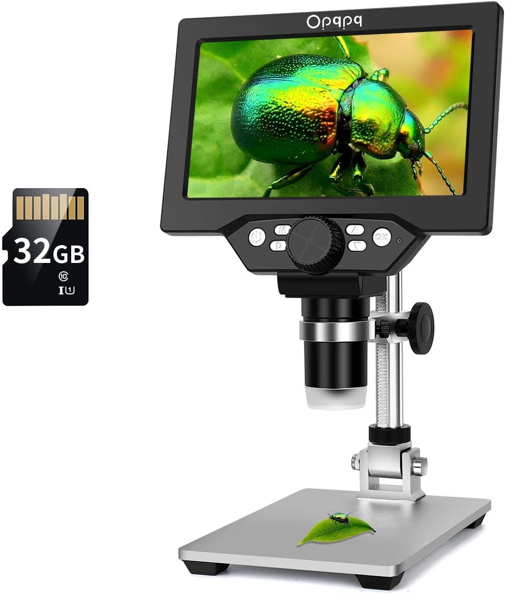 7 LCD Digital Microscope 10-1200X Magnification 1080P Video Camera N841882