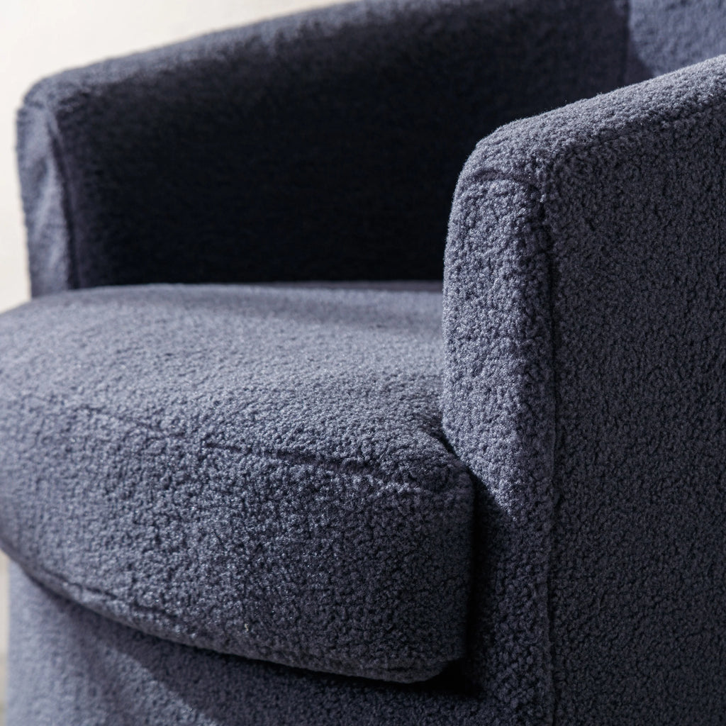 Sherpa Swivel Barrel Chair Navy F731571