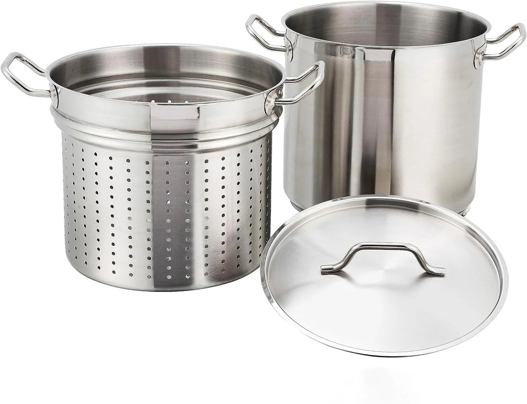 20 Quart Stainless Steamer/Pasta Cooker with Cover A7887