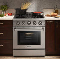 30 in. Natural Gas Burner Electric Oven Range in Stainless Steel A9346