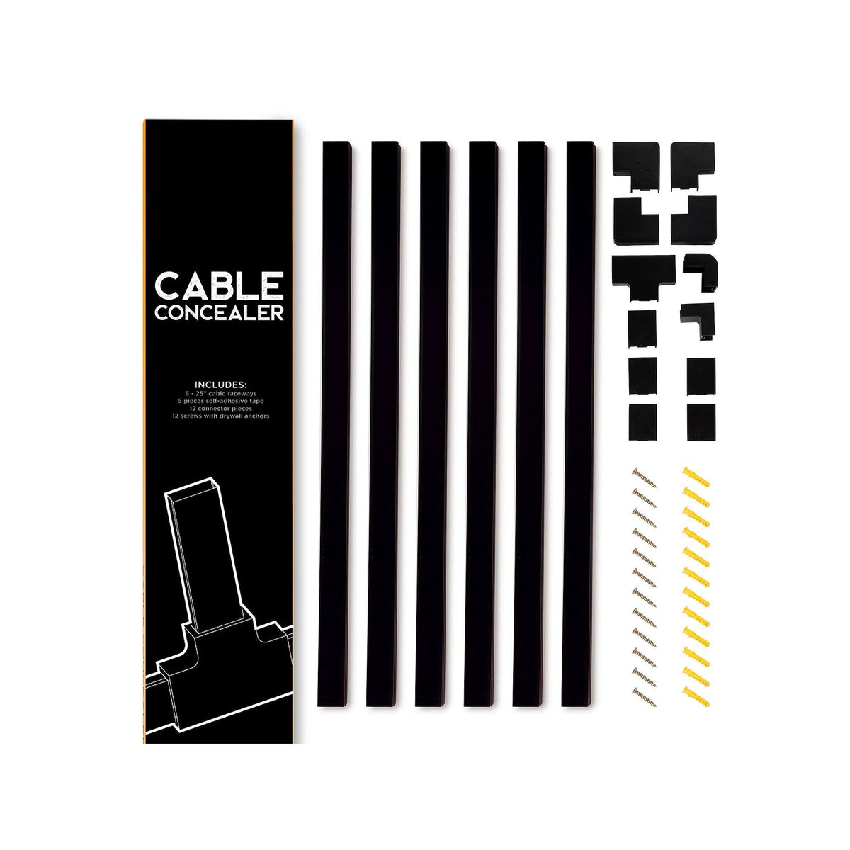 Black Cable Management Raceway Kit X14276