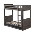 Gray Oak Twin Size Bunk Bed P14340