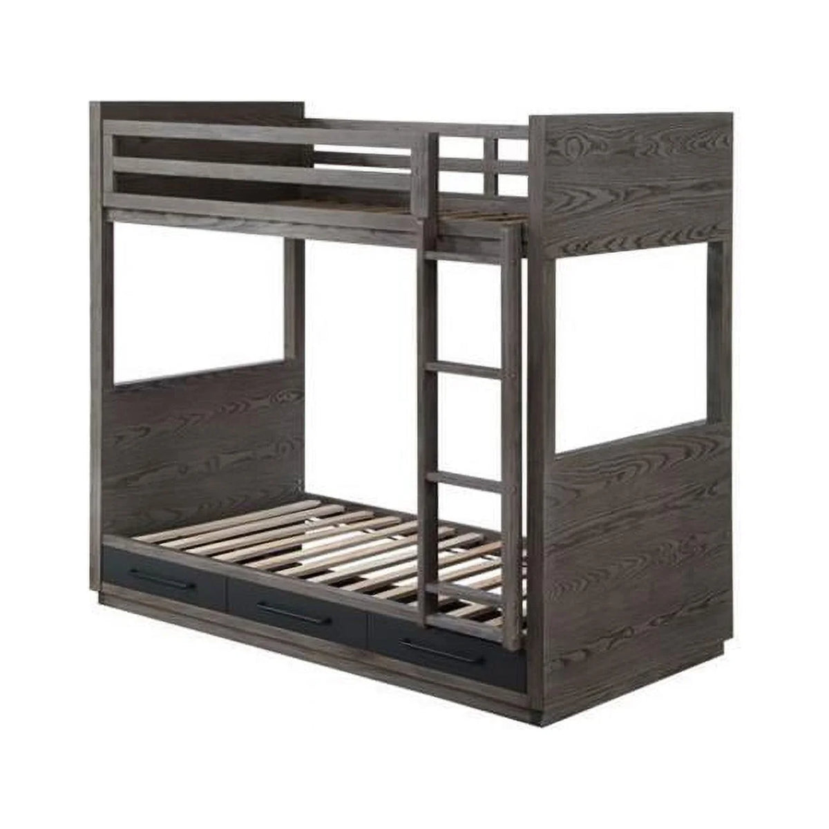 Gray Oak Twin Size Bunk Bed P14340