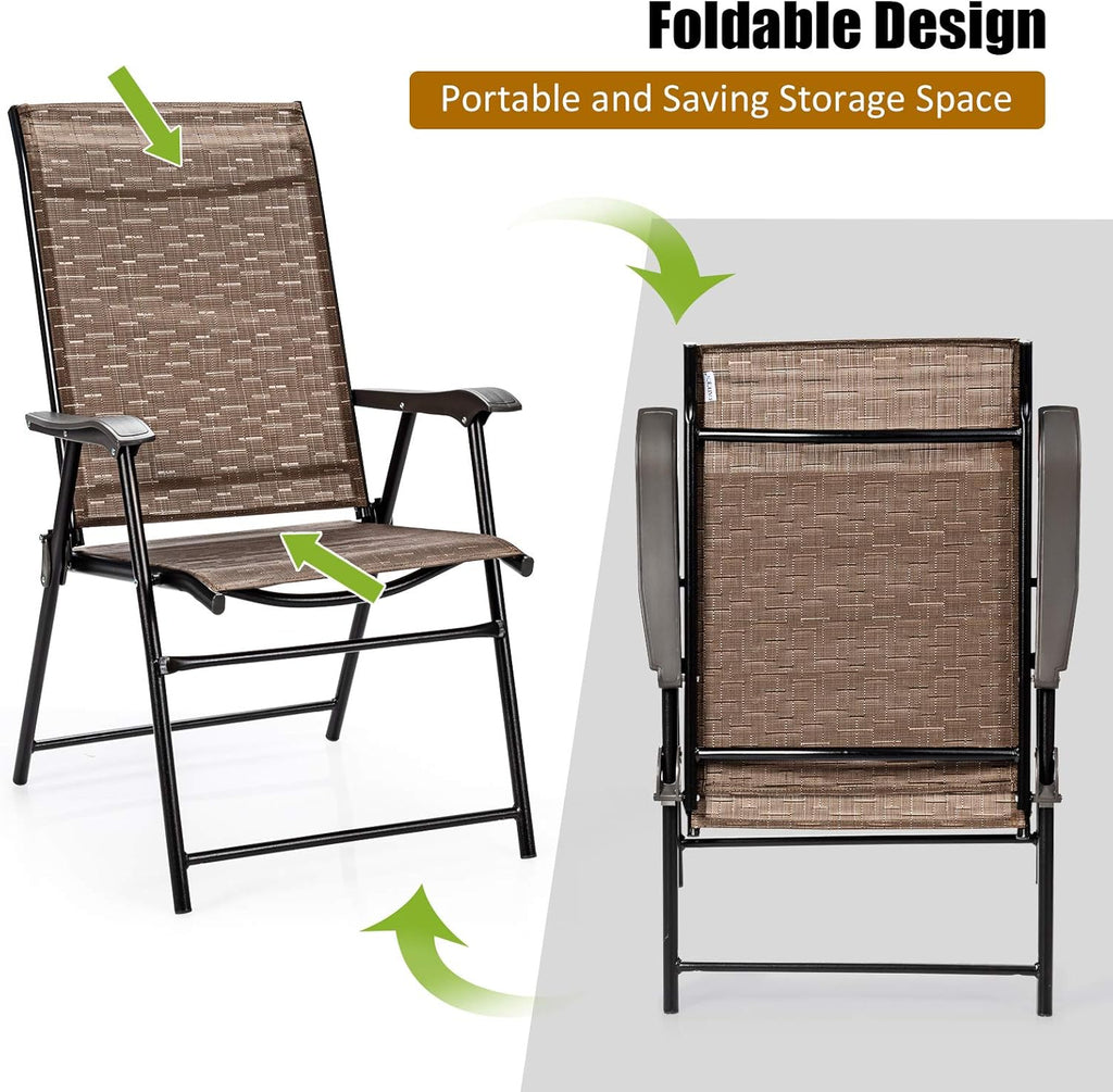 2-Pack Patio Dining Chairs with Armrest B58366