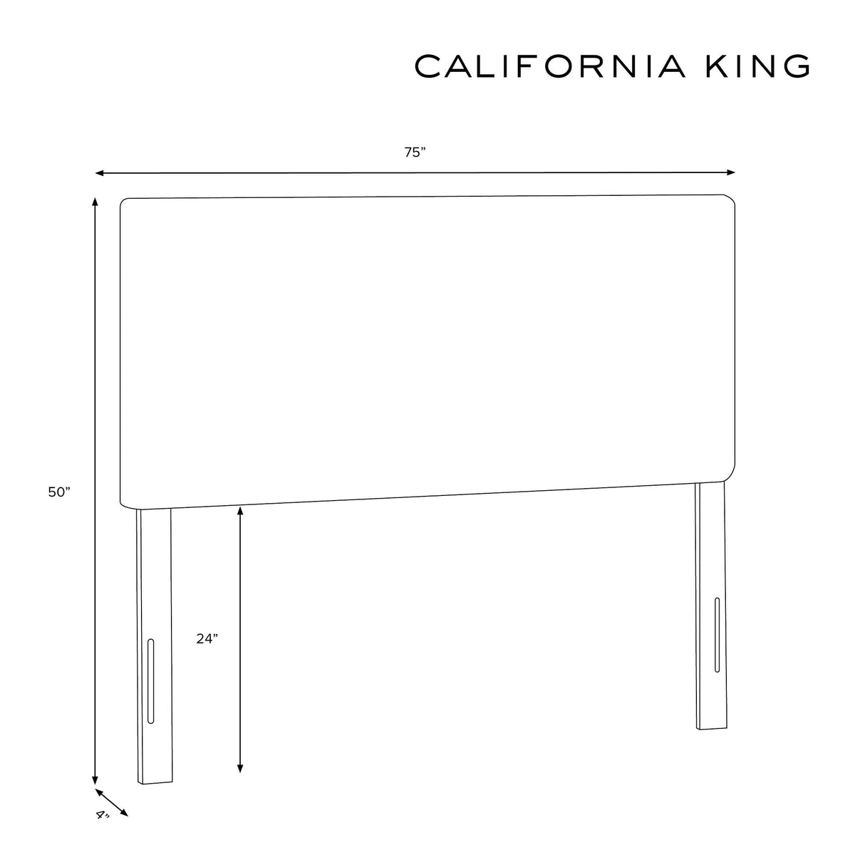 Black Velvet California King Headboard Z652064