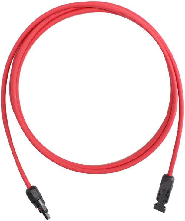 20 Feet 10AWG Solar Extension Cable Wire with Female and Male Connector, 10 Gauge (6mm²) Adaptor Kit Tool (20FT Red + 20FT Black) P34616