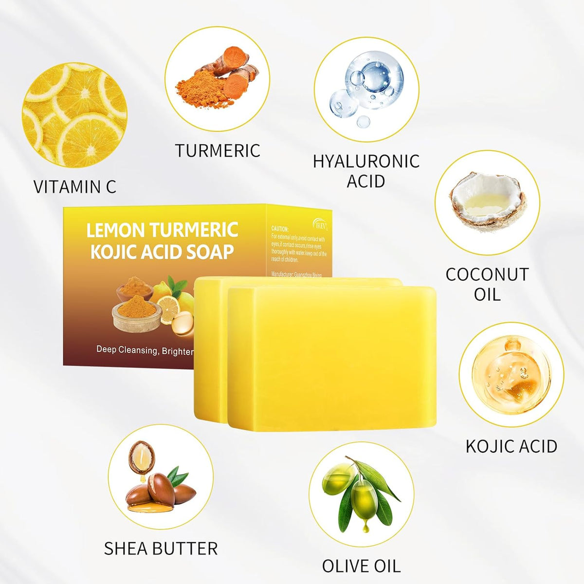 Lemon Turmeric Kojic Acid Soap Bar (2 Pack) Y530600