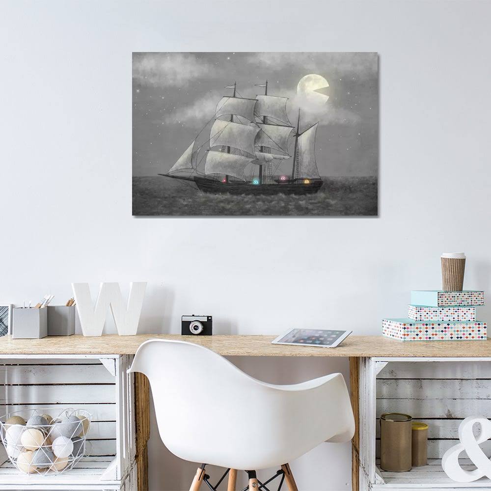 Ghost Ship Print on Canvas Art M5976