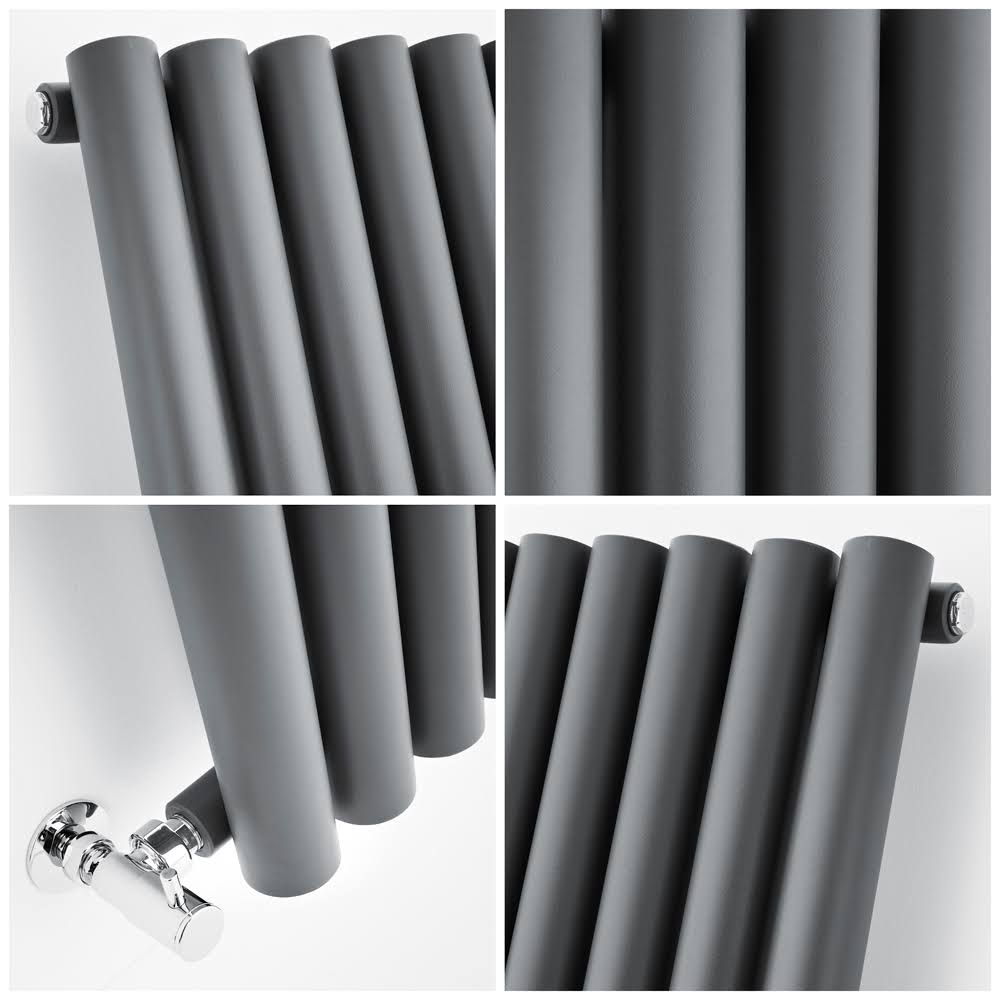 Anthracite Vertical Hot Water Radiator Z170