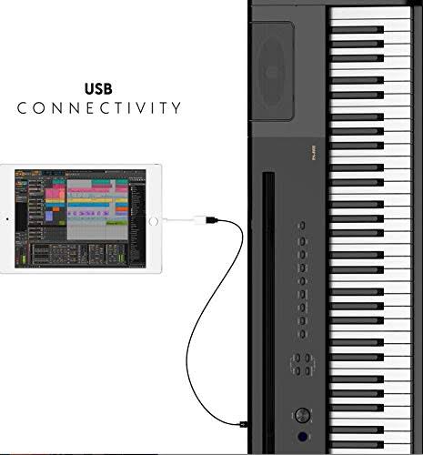 White 88-Key Weighted Hammer Action Digital Piano S82431