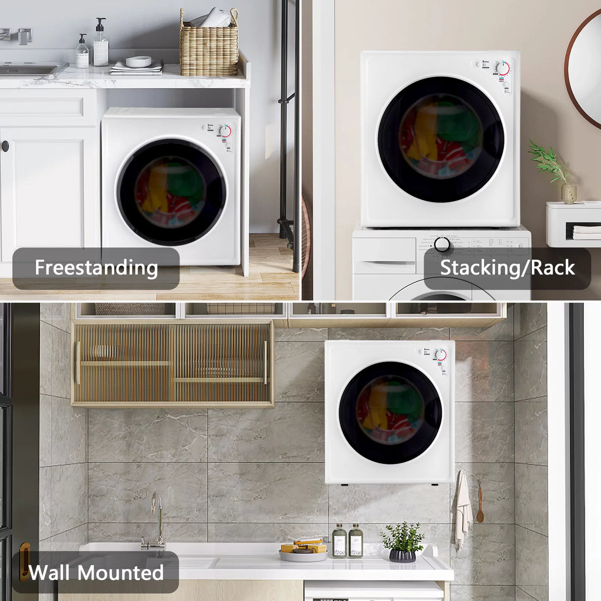 White 2.6 cu ft Compact Electric Dryer Q7305