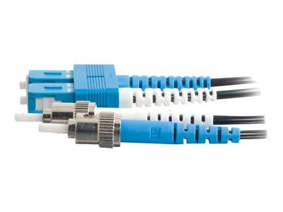10m SC-ST 9/125 OS1 Duplex Single-mode Fiber Optic Cable Black L944