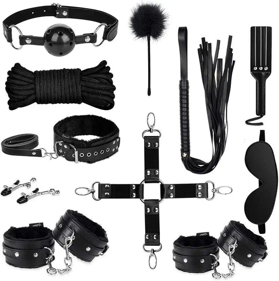 11 Pcs Leather Bondage Sets Restraint Kits Q4710