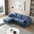 Blue Reversible Modular Sofa with 2 Pillows T5753