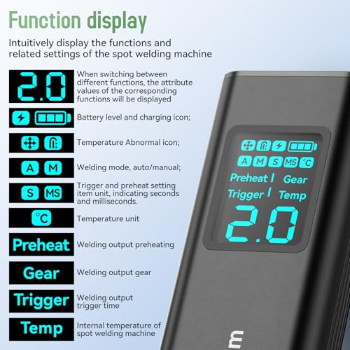 Handheld Spot Welder with LCD Screen X37355