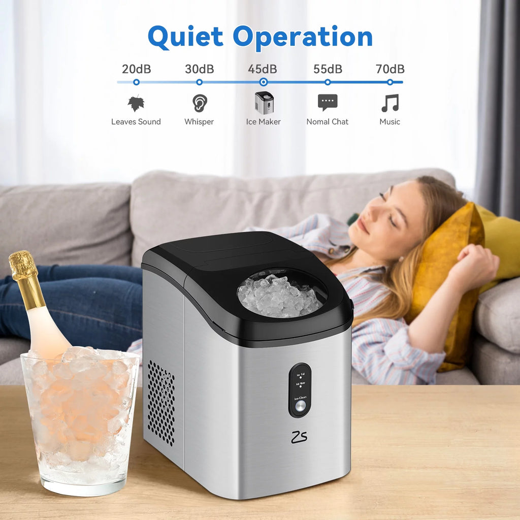 Portable Countertop Ice Maker with Ice Scoop and Basket B227111