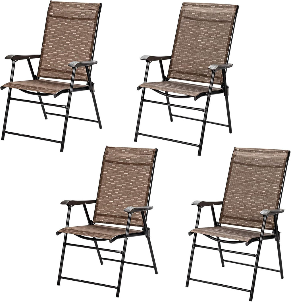 2-Pack Patio Dining Chairs with Armrest B58366
