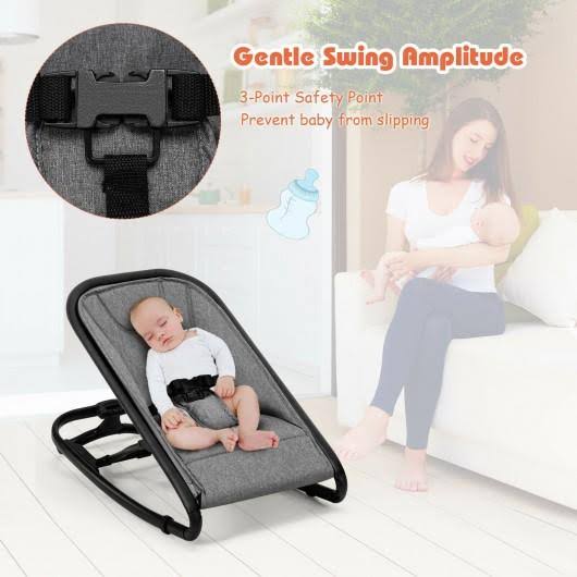 Gray Adjustable Baby Bouncer and Rocker K445