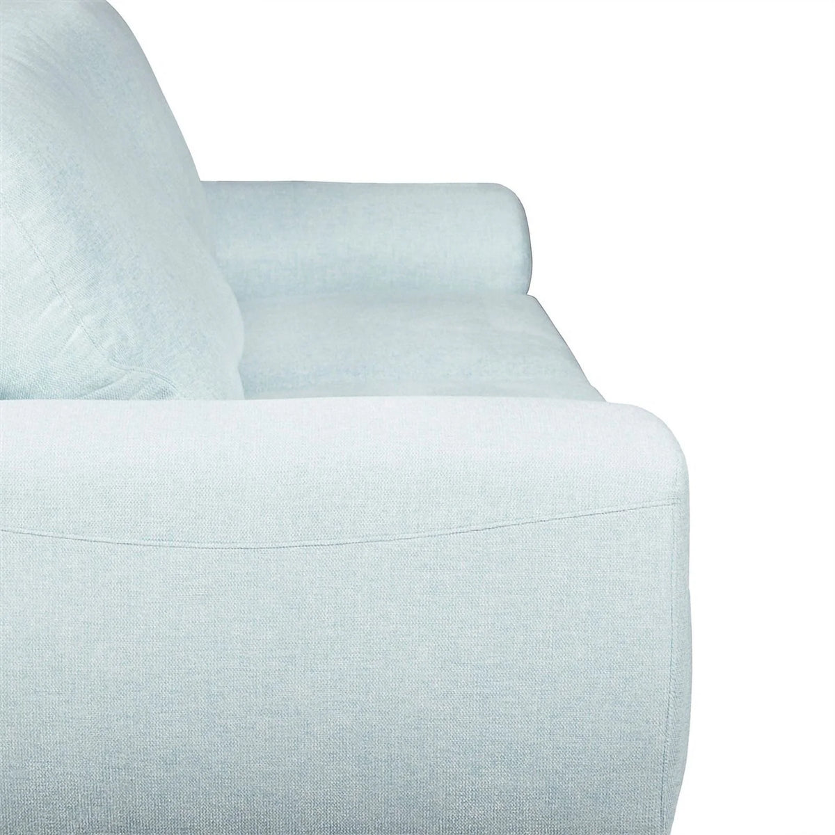 Light Blue Fabric Upholstered Wooden Sofa O879