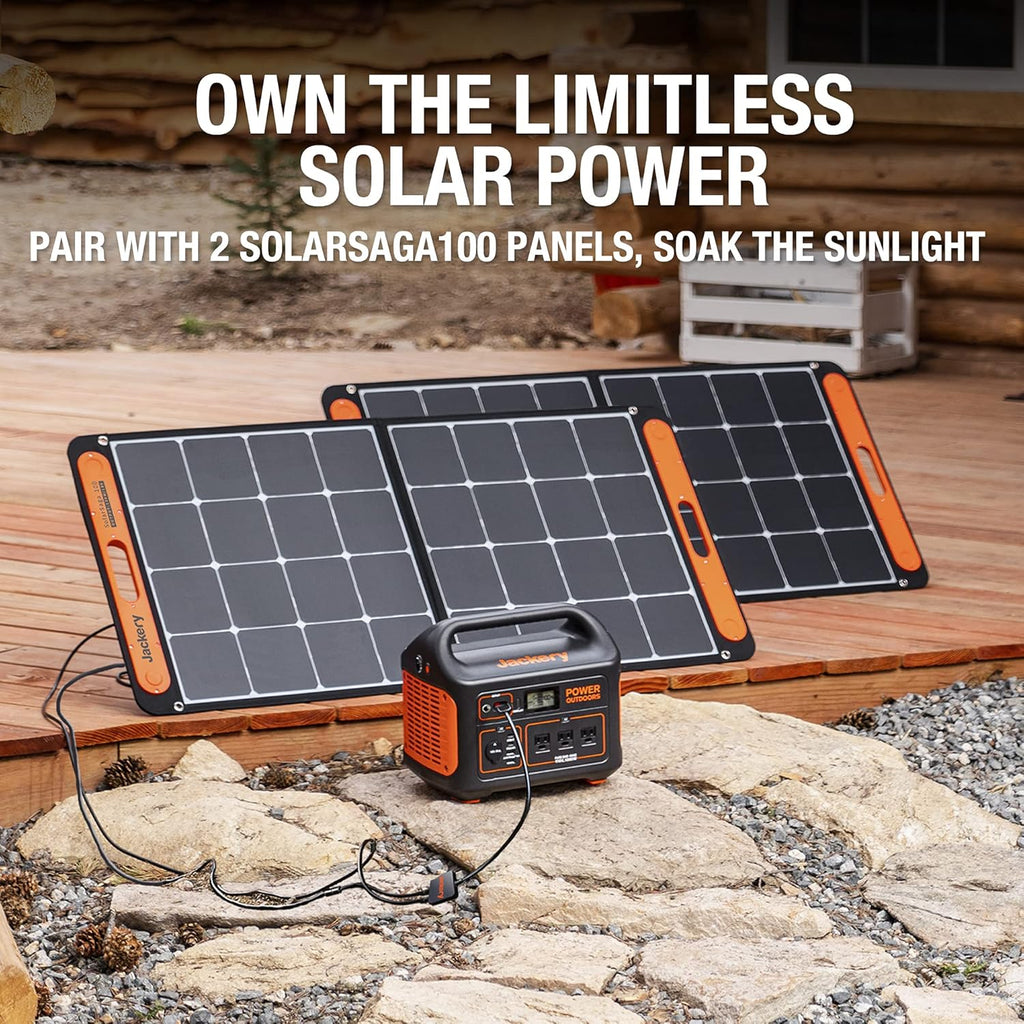 Portable Power Station 1002Wh Solar Generator with 3 AC Outlets Y47864
