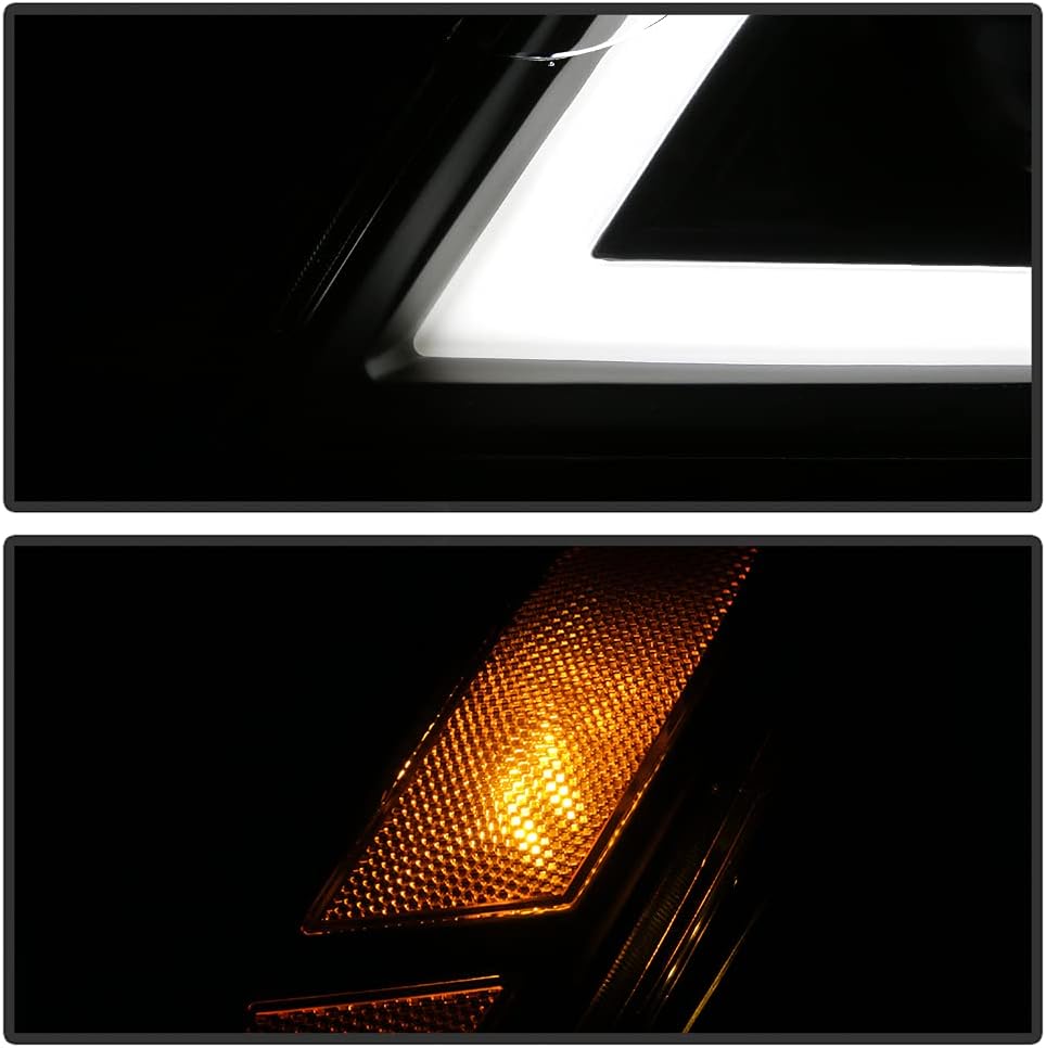 Black LED Projector Headlights Pair Z7607