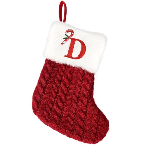 8 Inches Mini Embroidered Plush Knitted Christmas Stocking G97808