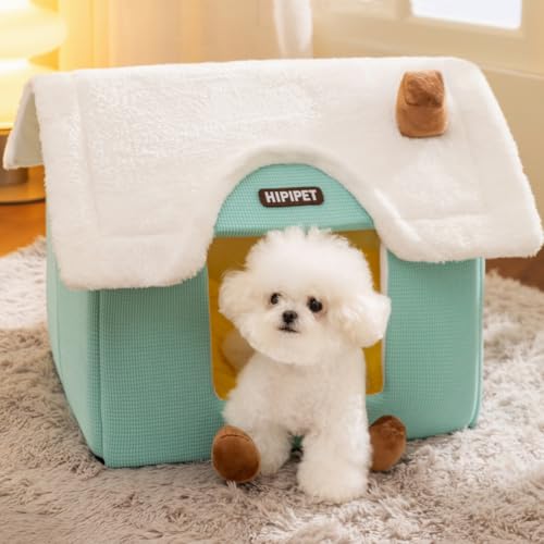 Plaid Cat Bed Cave with Removable Cushion A466234