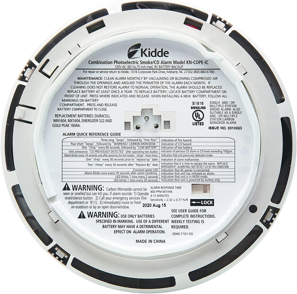 Hardwired Interconnect Smoke & Carbon Monoxide Alarm 6 Pack D437