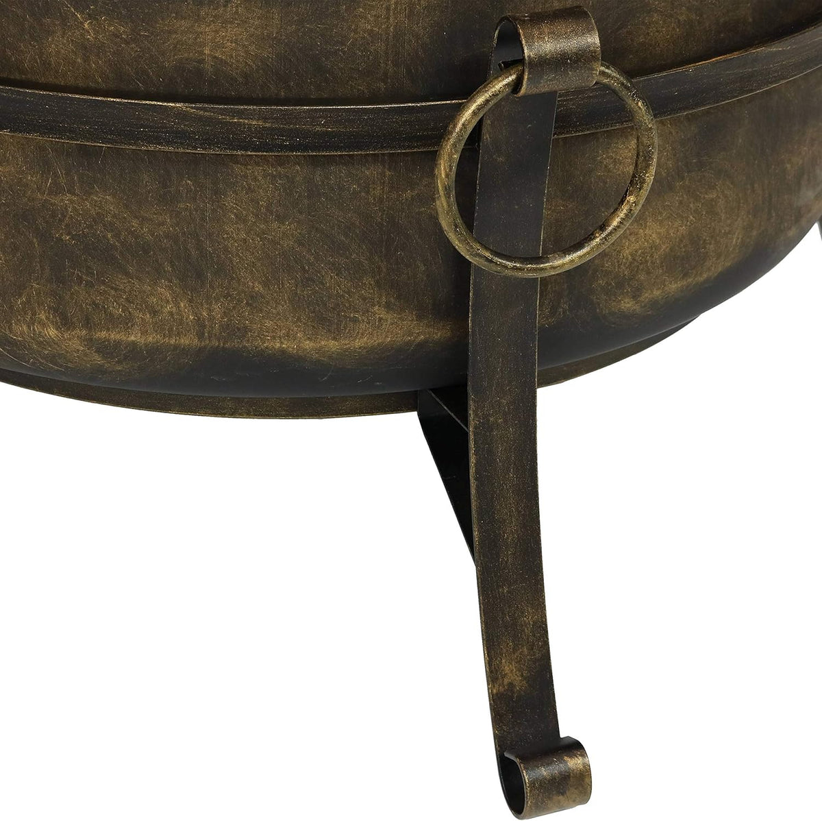 24-Inch Wood-Burning Fire Pit with Spark Screen, Poker, and Grate T85794