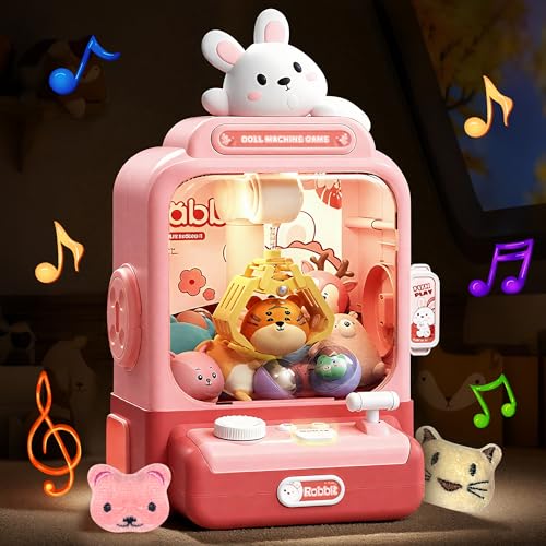 Mini Claw Machine with Music and 10 Plush Toys Q955722