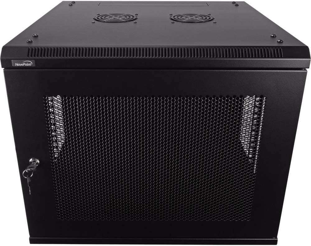 9U 19-Inch Server Network Rack with Locking Door Black A416304