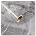 Glossy Beige Silver Marble Self Adhesive Vinyl Roll Wallpaper A6367