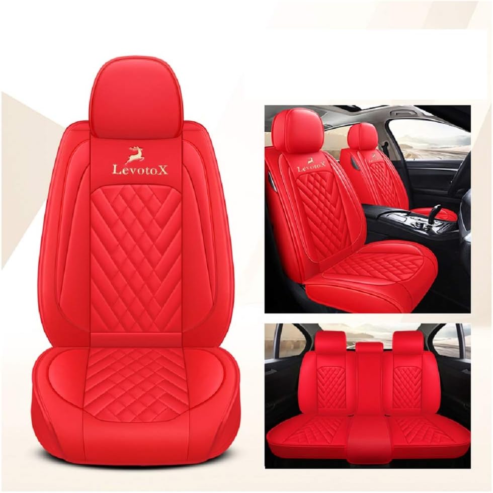 Red 5 Seats Car Seat Covers T16072