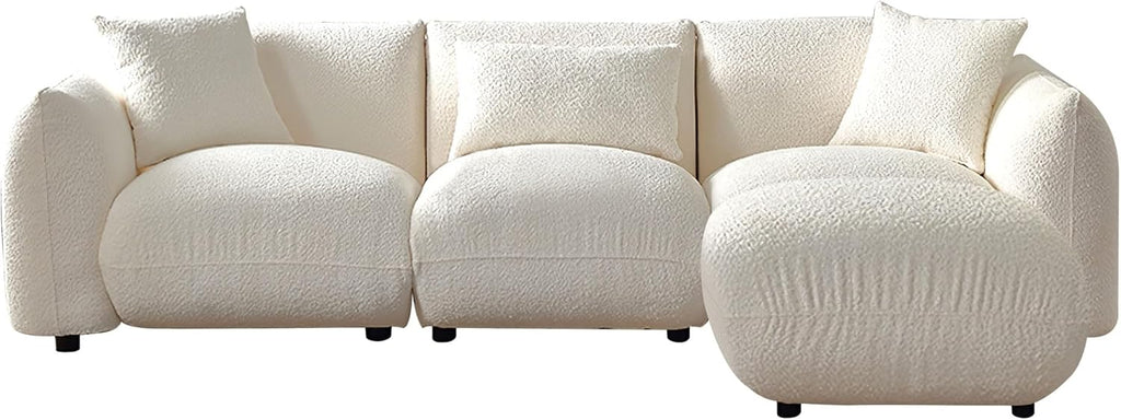 Beige Sectional Sofa with Moveable Ottoman N76054