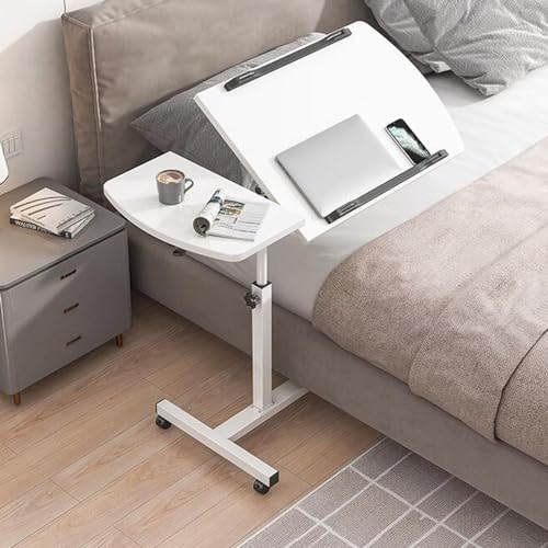 Height Adjustable Overbed Bedside Table with Tilting Panel N492