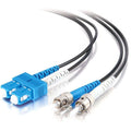 10m SC-ST 9/125 OS1 Duplex Single-mode Fiber Optic Cable Black L944