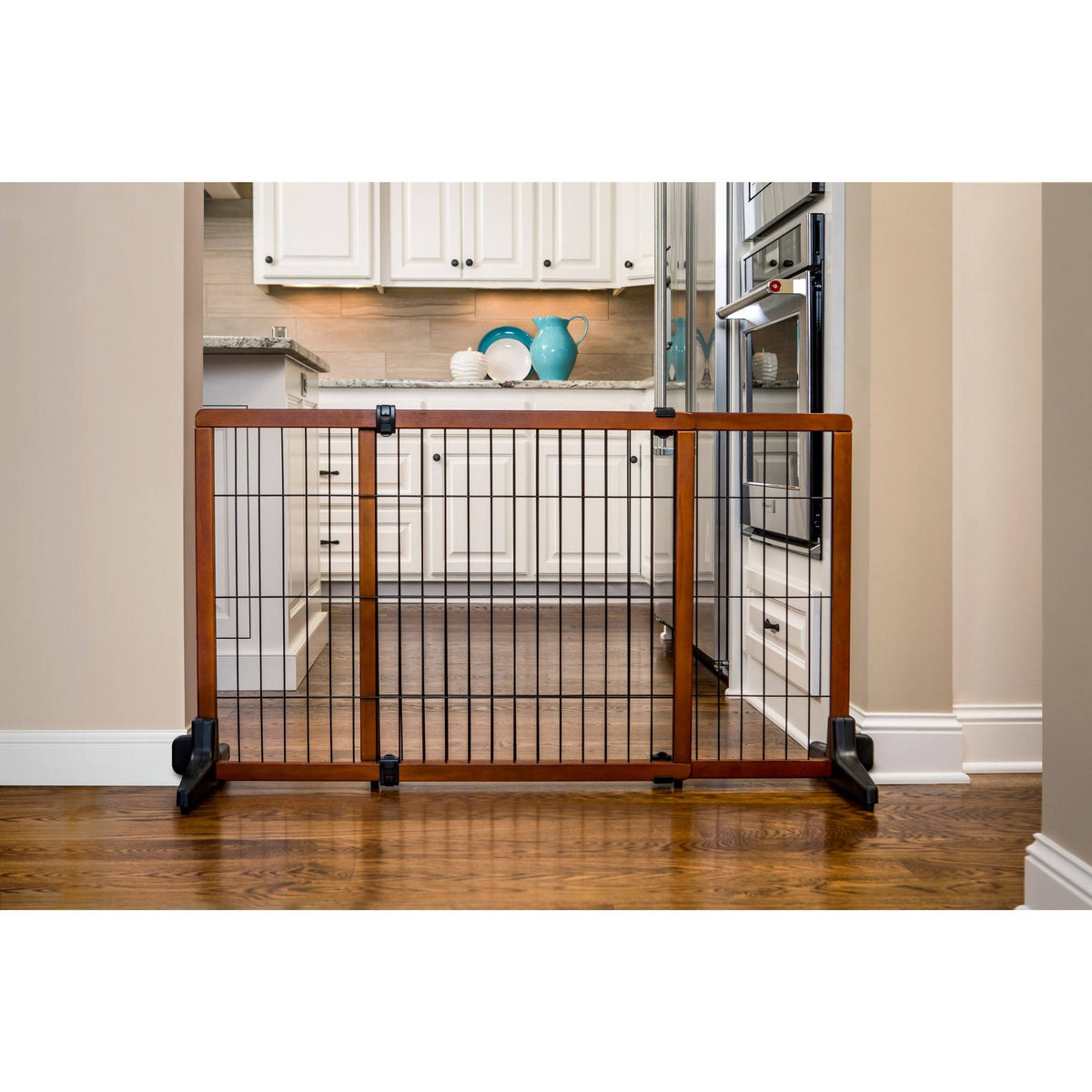 Freestanding Pet Gate, Brown/Black H2659
