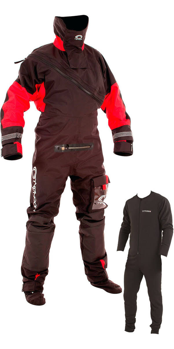 Black/Red Drysuit with Undersuit V1939