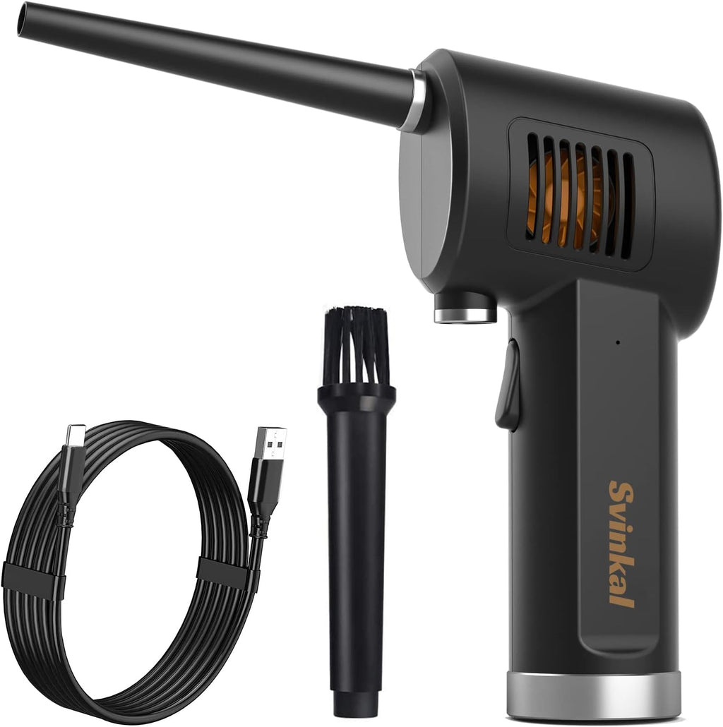 Compressed Air Duster, 33000 RPM Electric Air Duster, 6000mAh Rechargeable Battery, Air Blower Rechargeable, Pack of 2 F354643