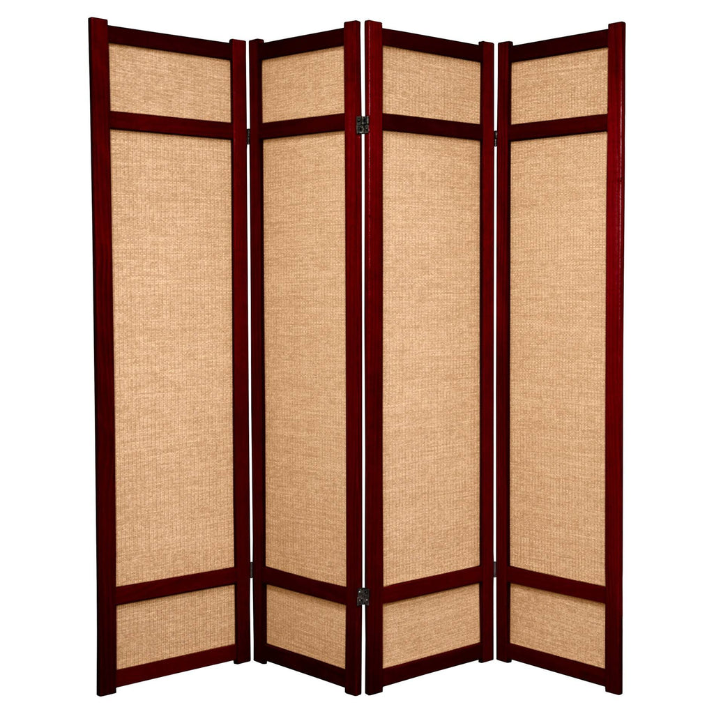 4 Panel Jute Shoji Screen V9390