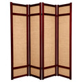 4 Panel Jute Shoji Screen V9390