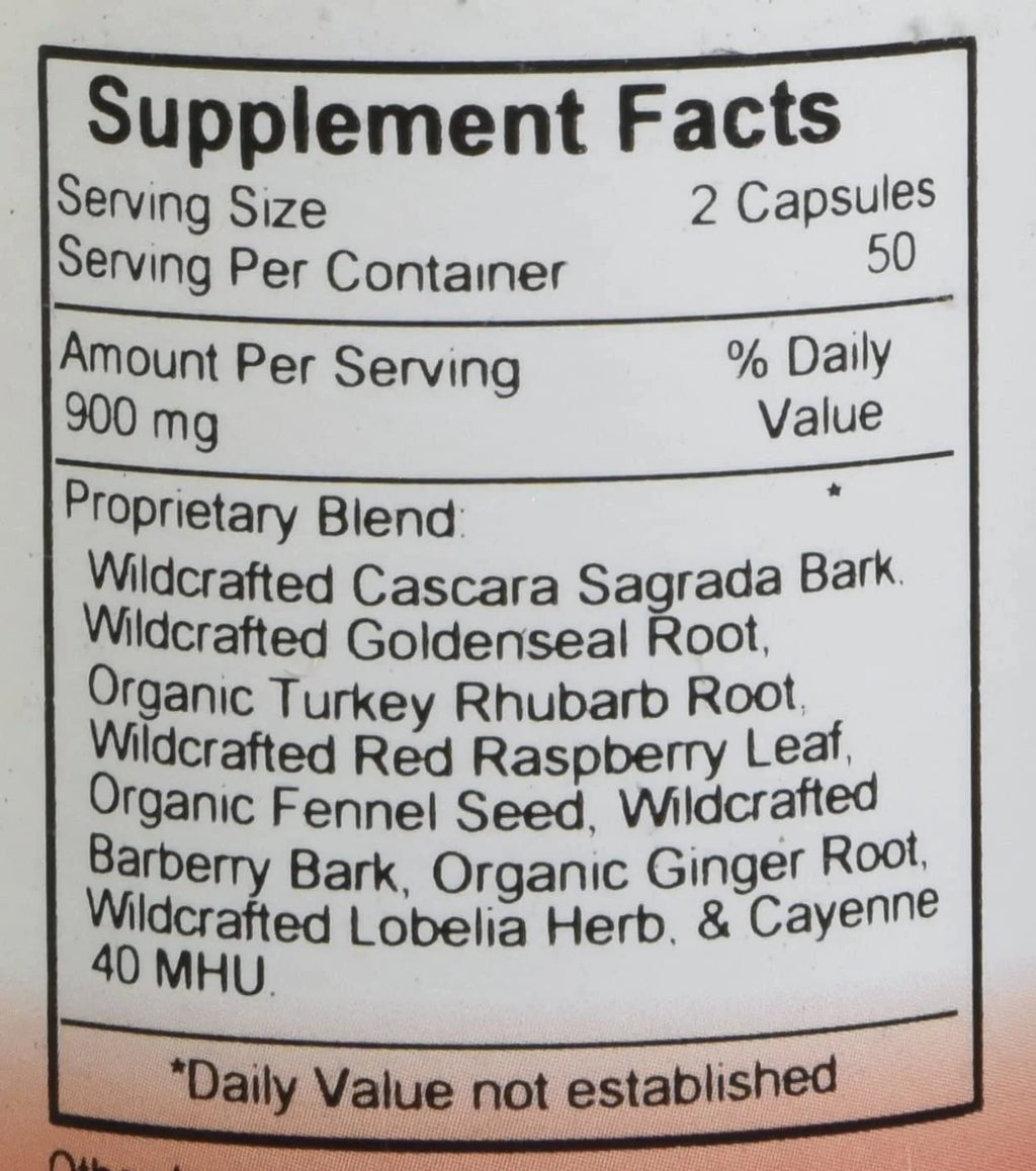 100 VCaps Lower Bowel Formula P4023